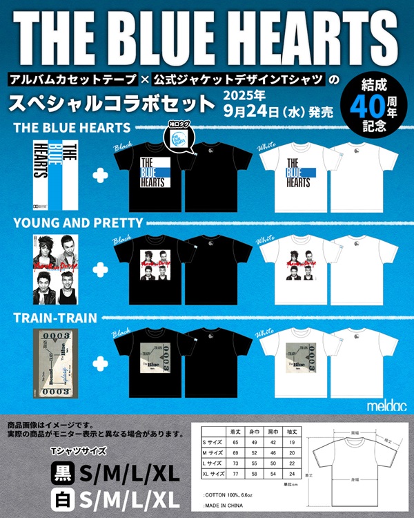 THE BLUE HEARTS アルバムカセットテープ×公式ジャケットデザインT
