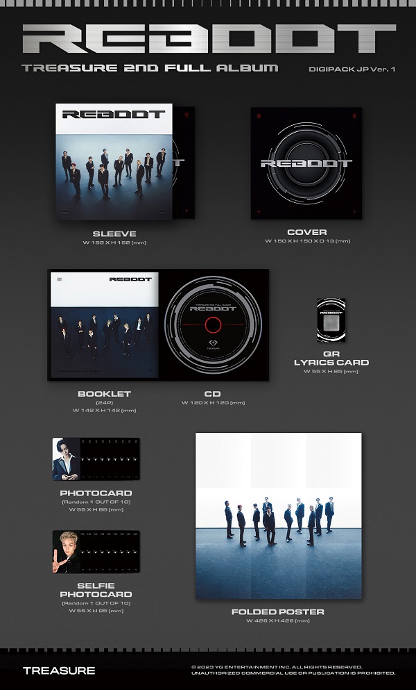 TREASURE｜韓国セカンドアルバム『REBOOT』DIGIPACK / JP LIMITED VER