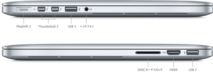 MacBook Pro (Retina, 15-inch, Mid 2015) - 技術仕様 - Apple