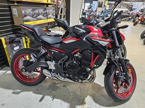 New 2024 Kawasaki Z650 ABS Candy Persimmon Red / Ebony
