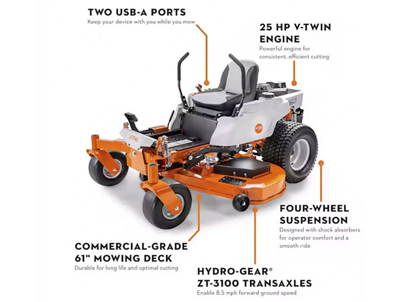 New 2024 Stihl RZ 261 61 in. Briggs & Stratton 25 hp Orange