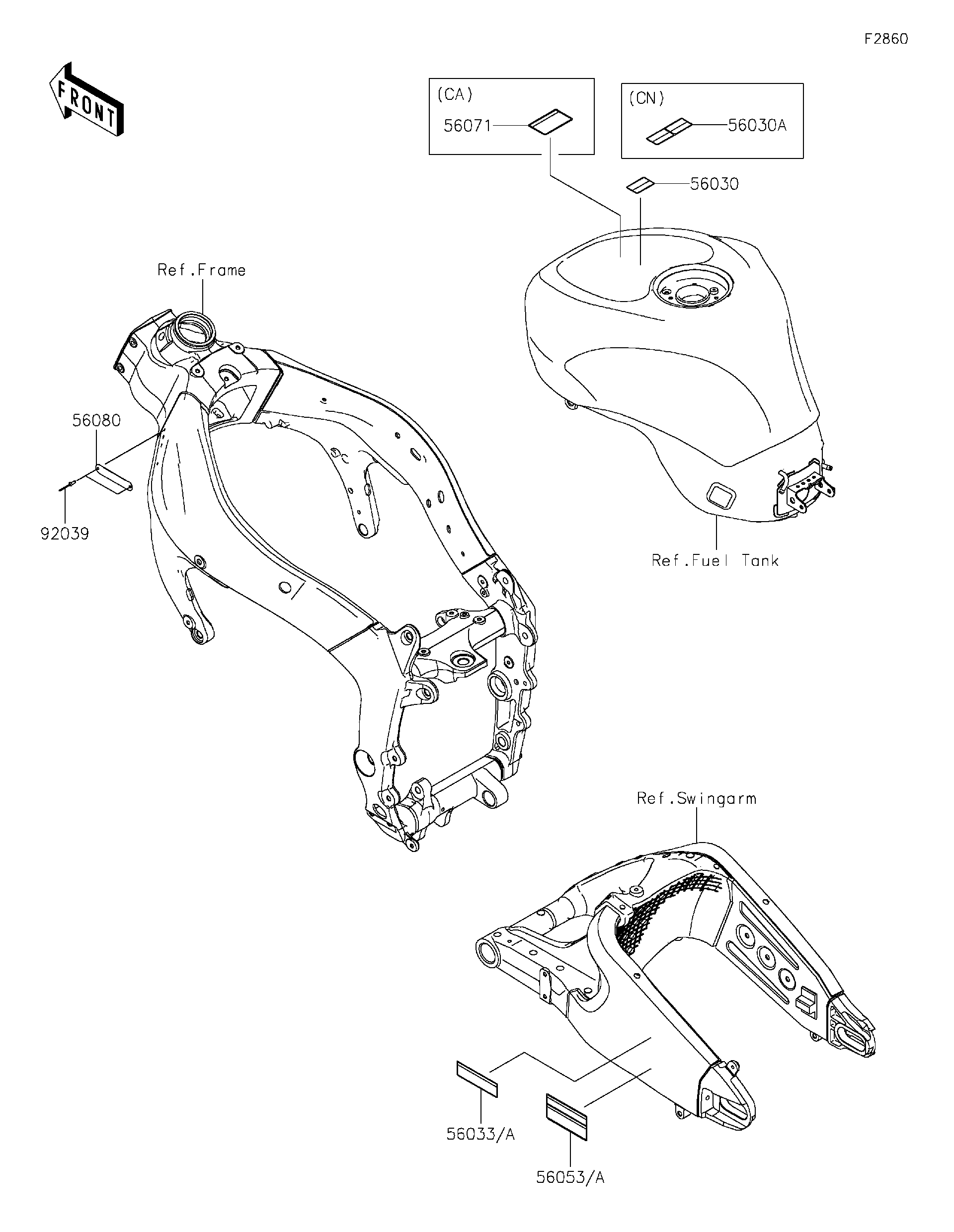 2025 Kawasaki NINJA® ZX™-6R (ZX636KSFAL) Labels Motorcycles Parts
