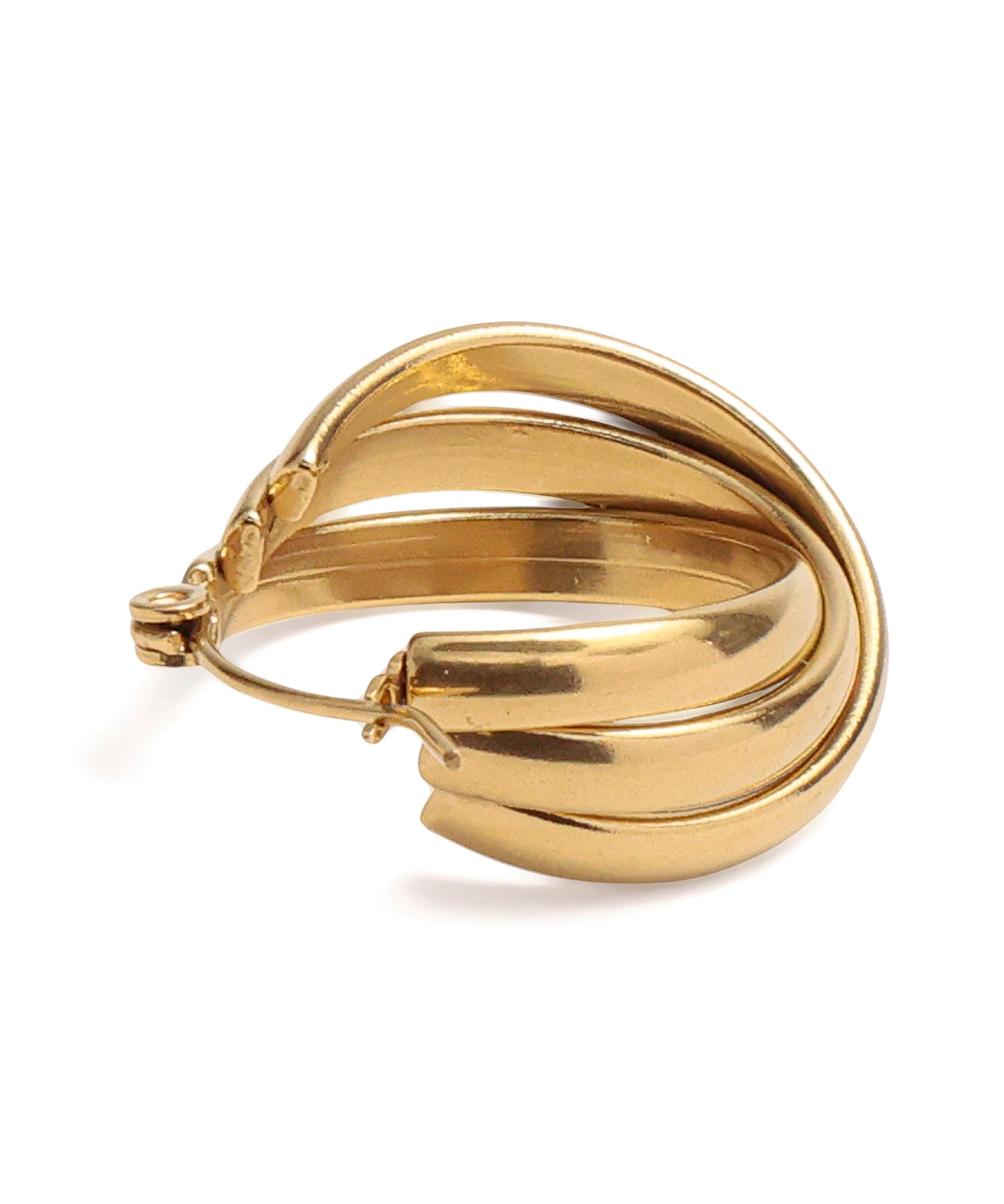 ゴールド]トリプルウェブフープピアス