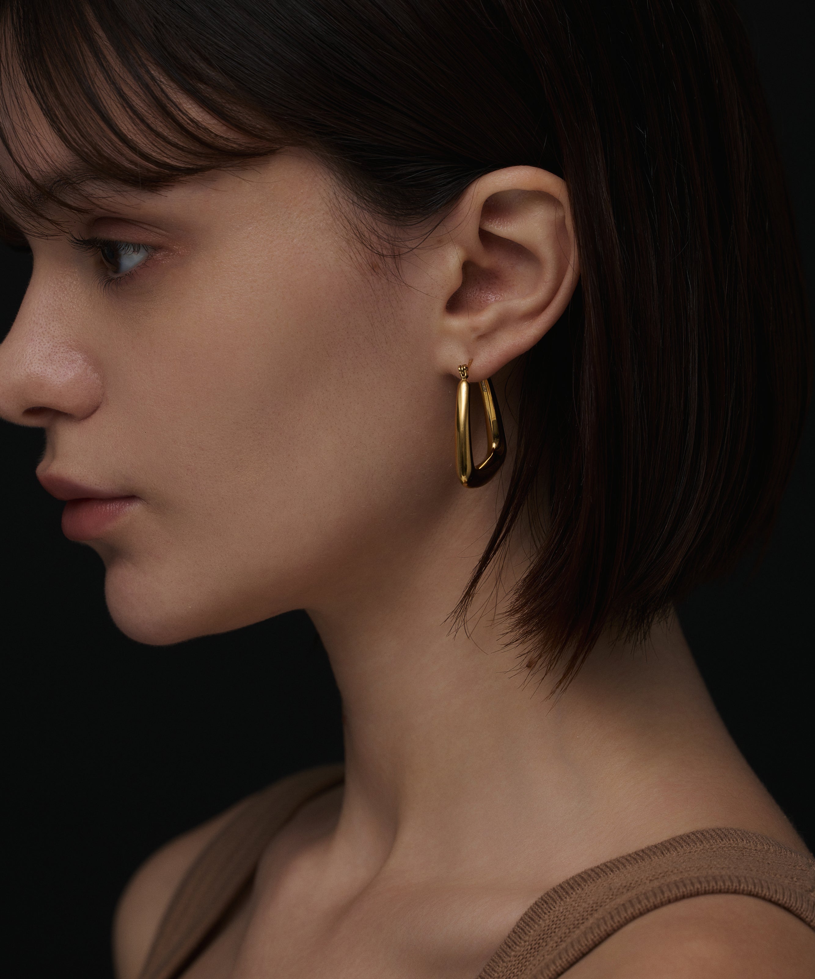 ゴールド]トライアングルピアス