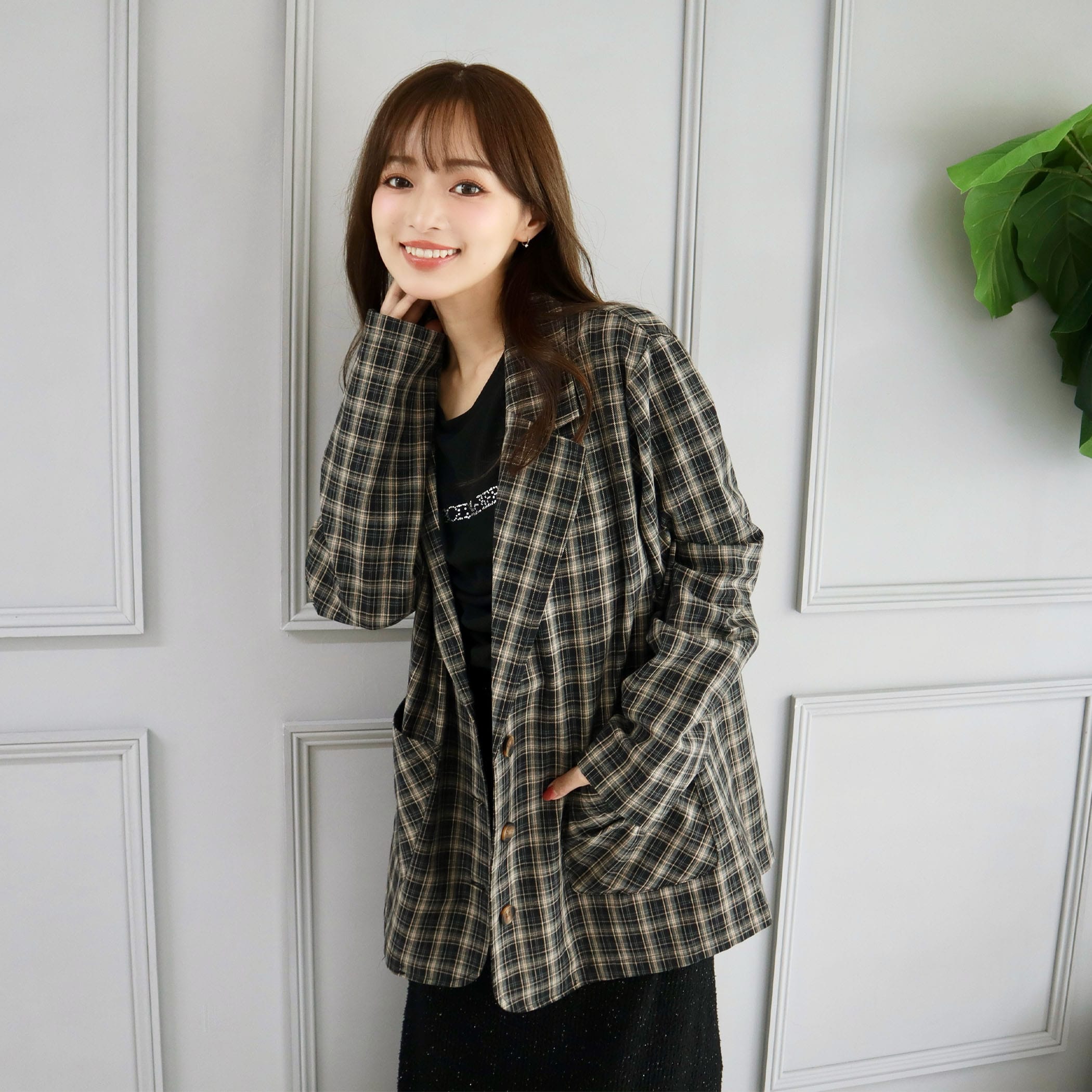 チェック柄シングルジャケット｜ジャケット｜CECIL McBEE(セシル