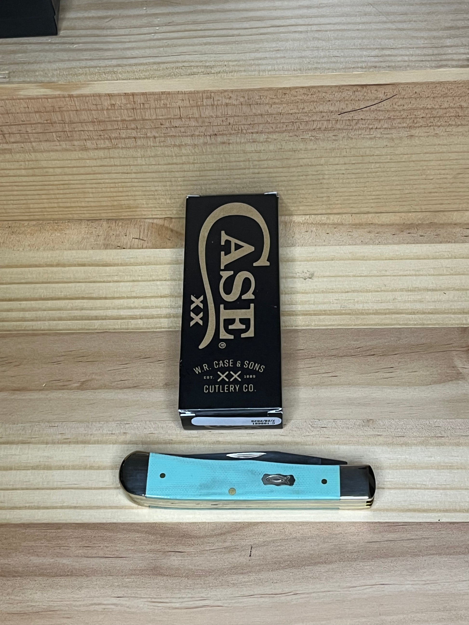 Case Seafoam Green G-10 Smooth Lockback Pocket Knife (CA18106