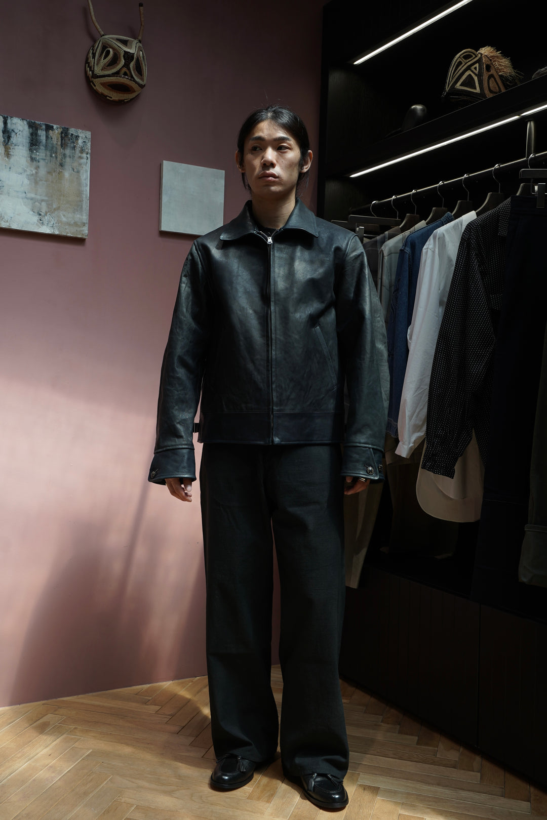 Taiga Takahashi(タイガタカハシ)のCOSSACK LEATHER JACKET(AI DYED