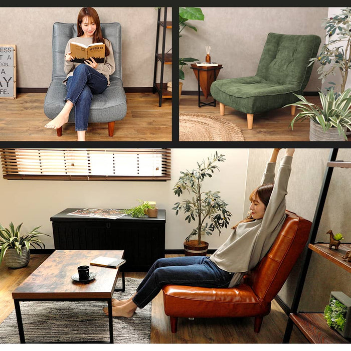 ハイバックソファ 1人掛け「LULU」ヴィンテージスタイル — 【セルタン