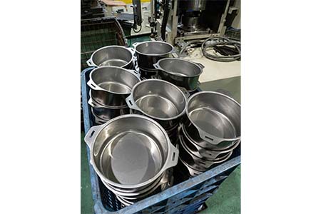 EM-033 燕三 IH対応ハンドル着脱式鍋4点セット(蒸し台・中かご付