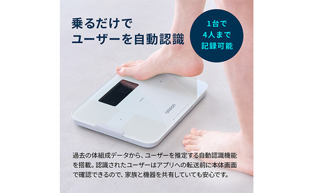 オムロン 体重体組成計 ヘルスケア 約4秒で測定 増減差表示 Bluetooth
