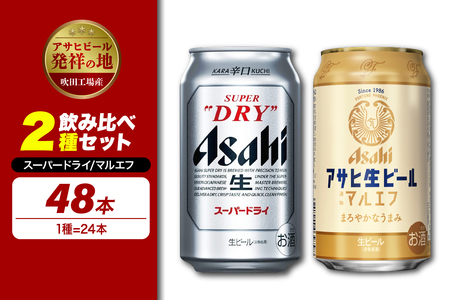 アサヒビール発祥の地】【飲み比べ2種セット計48本】アサヒスーパー