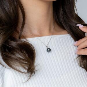 星朧】ブラックパール（タヒチ 黒蝶真珠） 10mm セミラウンド