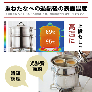 蒸し鍋 ガス・IH [ プリンセスなべ S・L セット ] アサヒ軽金属 | 兵庫