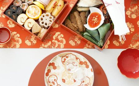 波佐見焼】組子金襴 古伊万里 7号皿（化粧箱入り）2枚セット