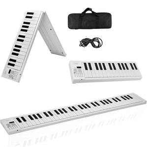 折りたたみ 電子ピアノ 61鍵盤 日本語表記 充電式 ワイヤレス 入門用