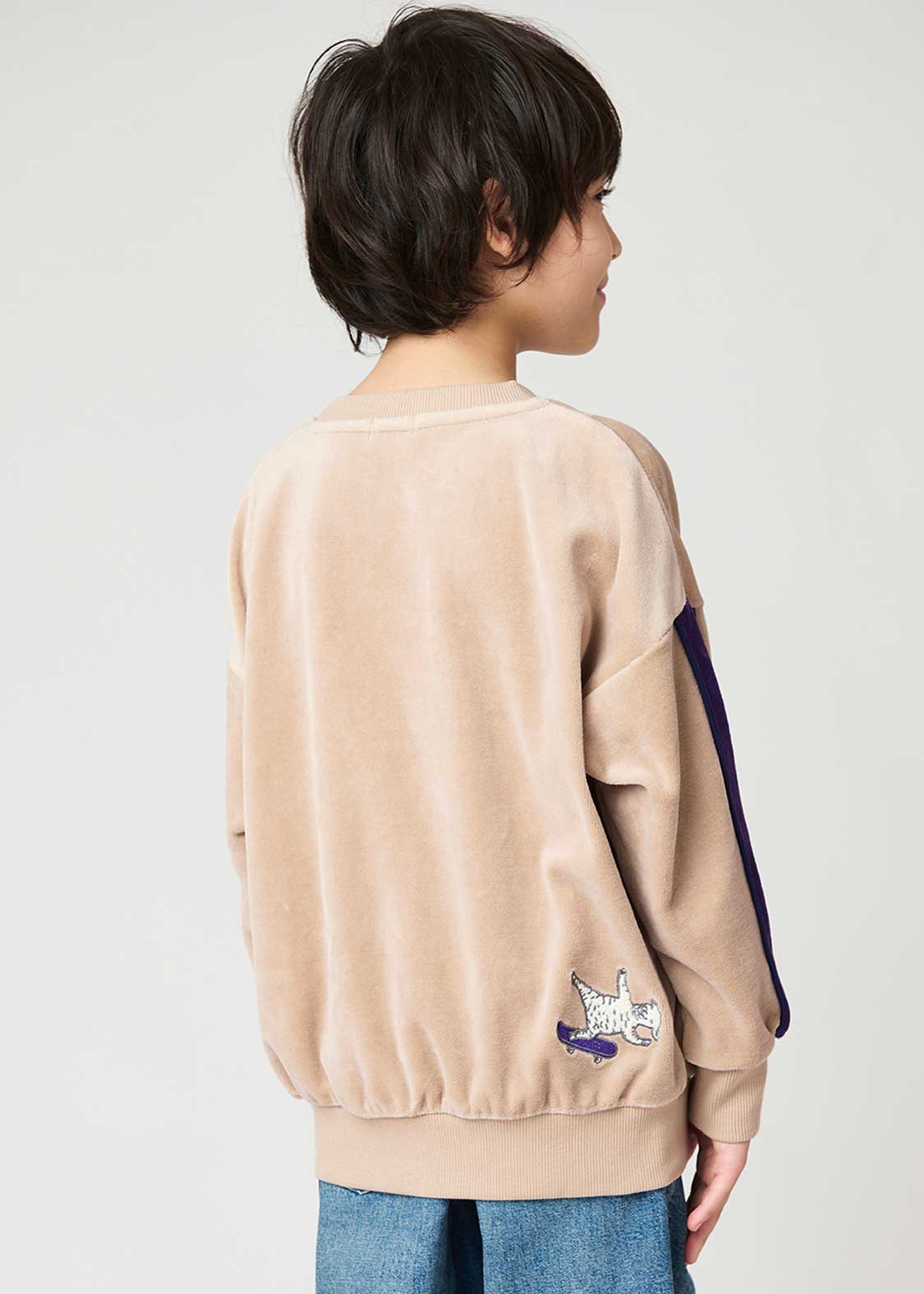 ラムチョップスケート｜キッズビッグシルエットベロアスウェット