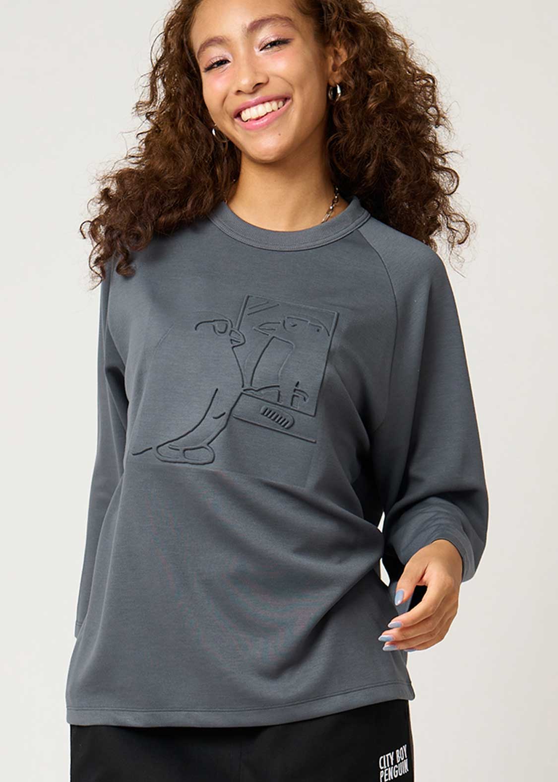 シティボーイペンギン｜ポンチ8分袖Tシャツ｜ユニセックス｜グラニフ