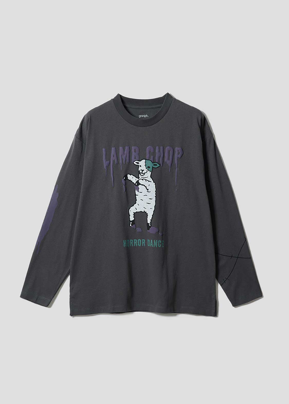 ラムチョップホラーダンス｜ビッグシルエット長袖Tシャツ｜ユニ