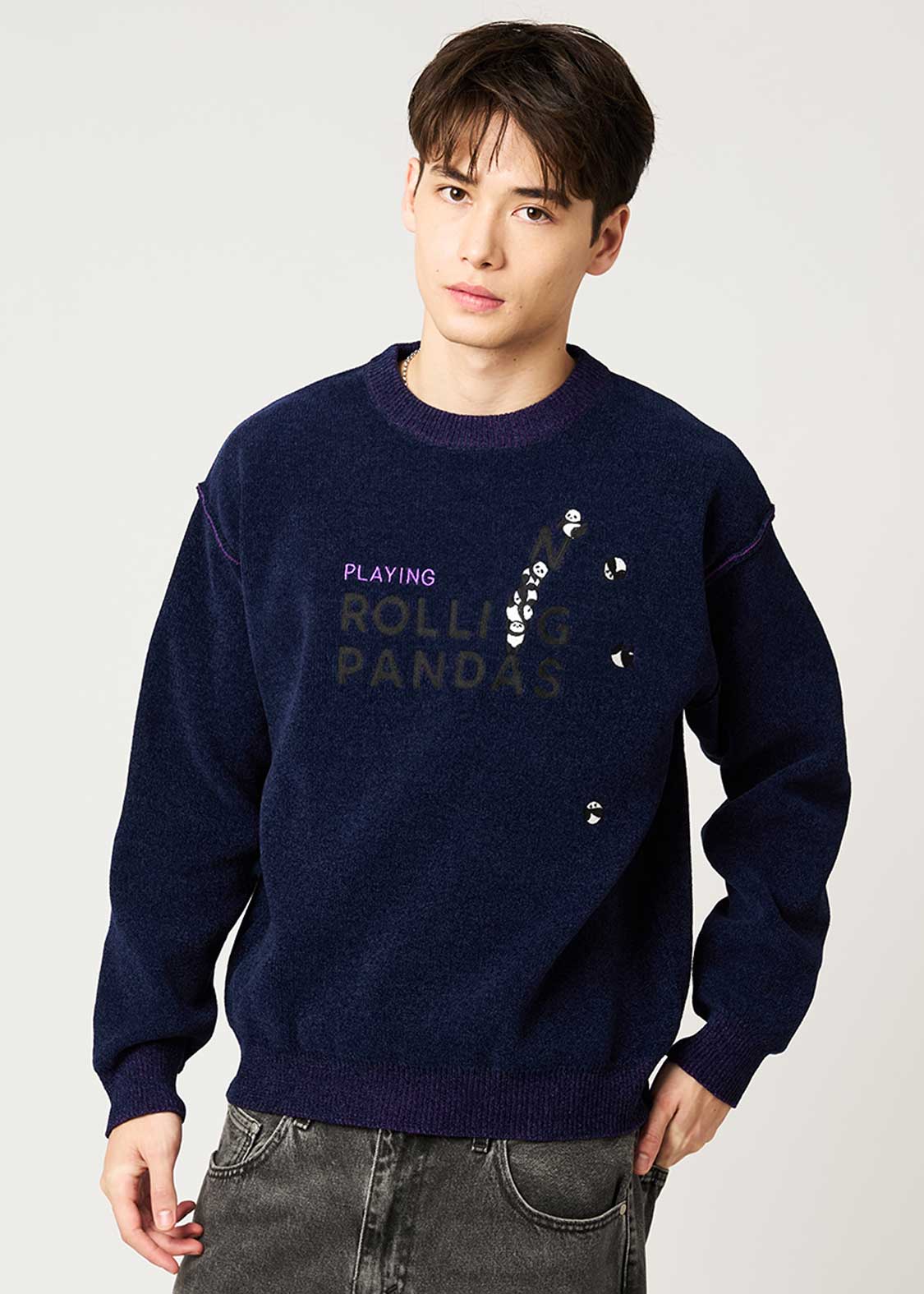 ローリングパンダズ｜モールクルーネックニット｜ユニセックス