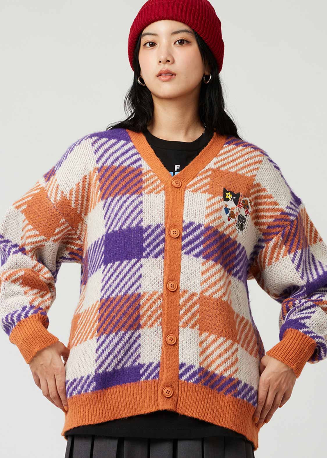 ザ フォーキャッツ フェイス｜ウォッシャブルジャカードシャギーニット