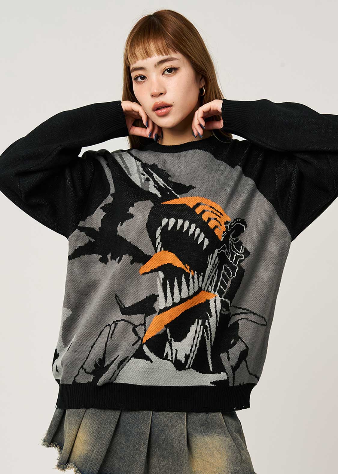 チェンソーマン 叫び｜ジャカードニット｜ユニセックス｜グラニフ