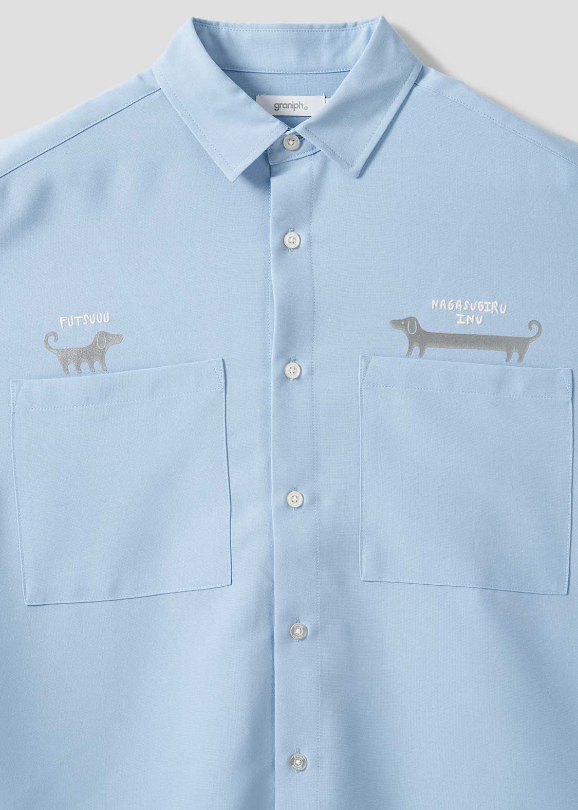 ナガスギルイヌ｜ビッグシルエットポリトロシャツ｜ユニセックス