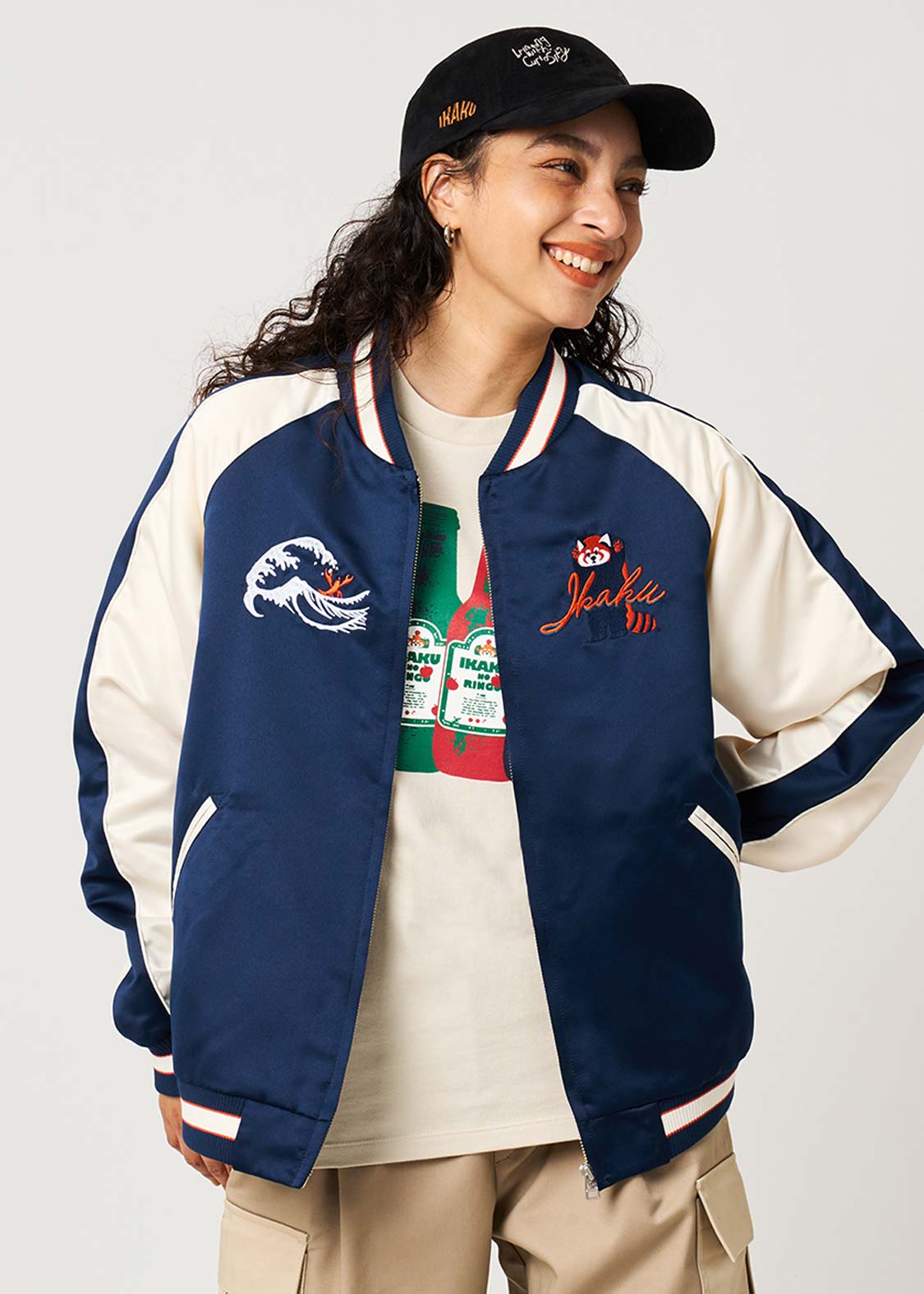 イカクウェーブランドスケープ｜スカジャン｜ユニセックス｜グラニフ