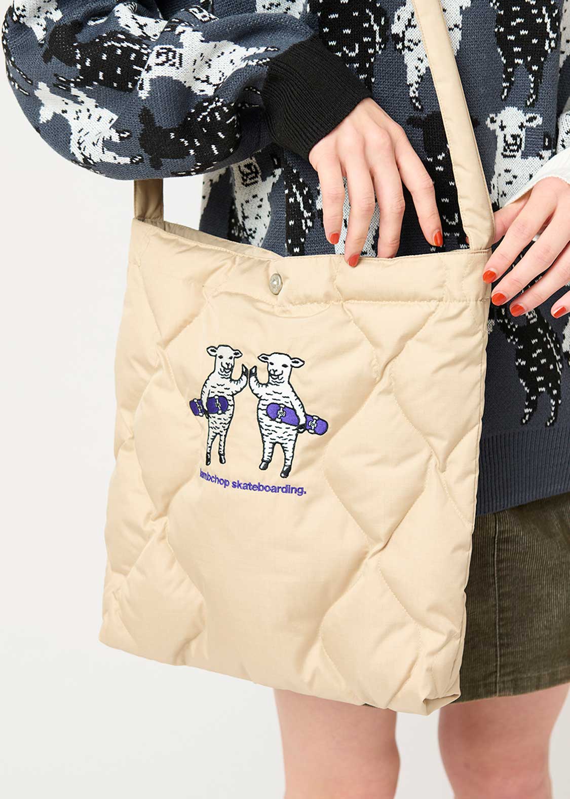 ラムチョップスケート(TAION)｜クロスボディダウンバッグ M｜ユニ