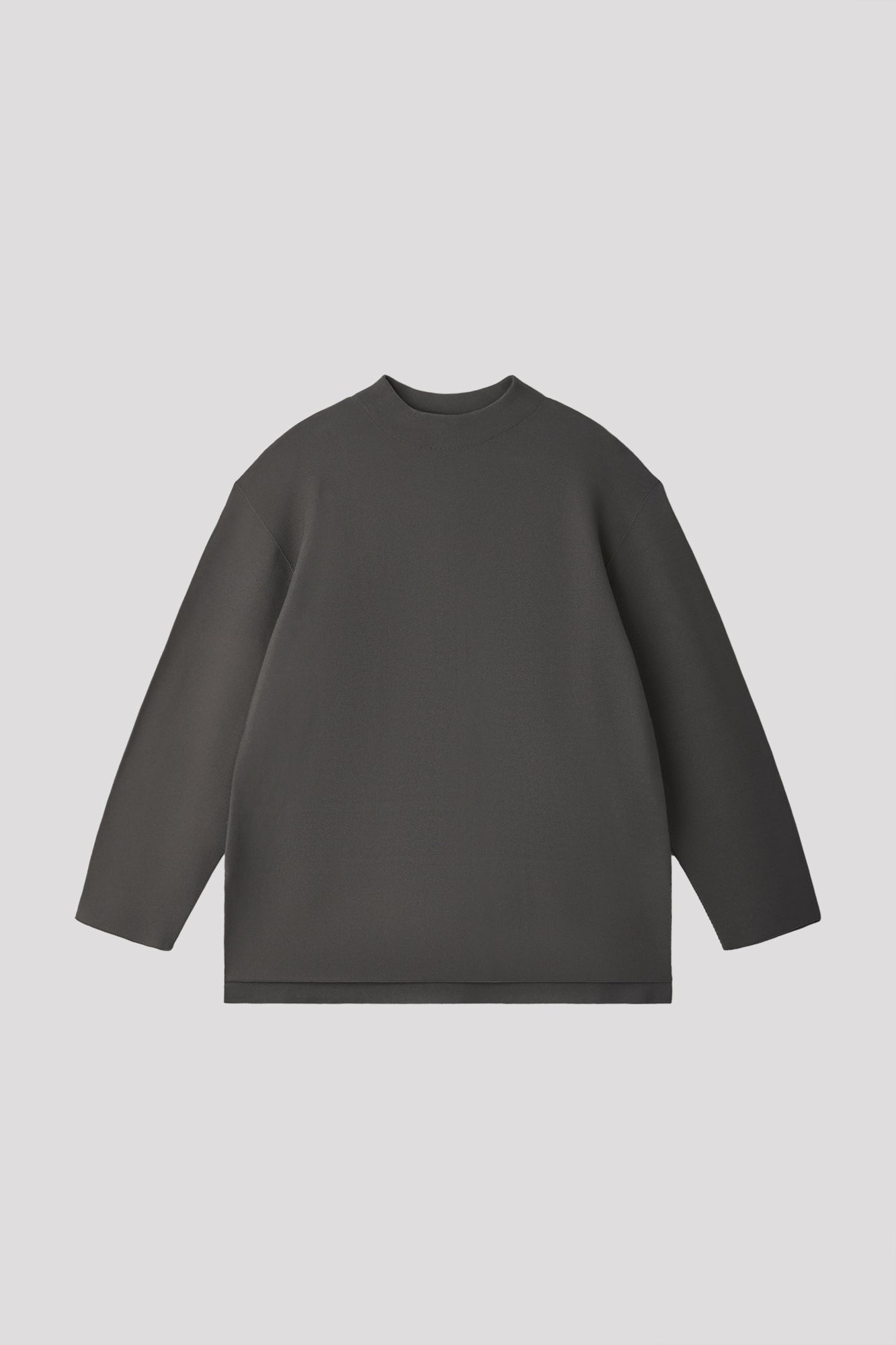 GARTER MOCKNECK LONG SLEEVE TEE SHIRT