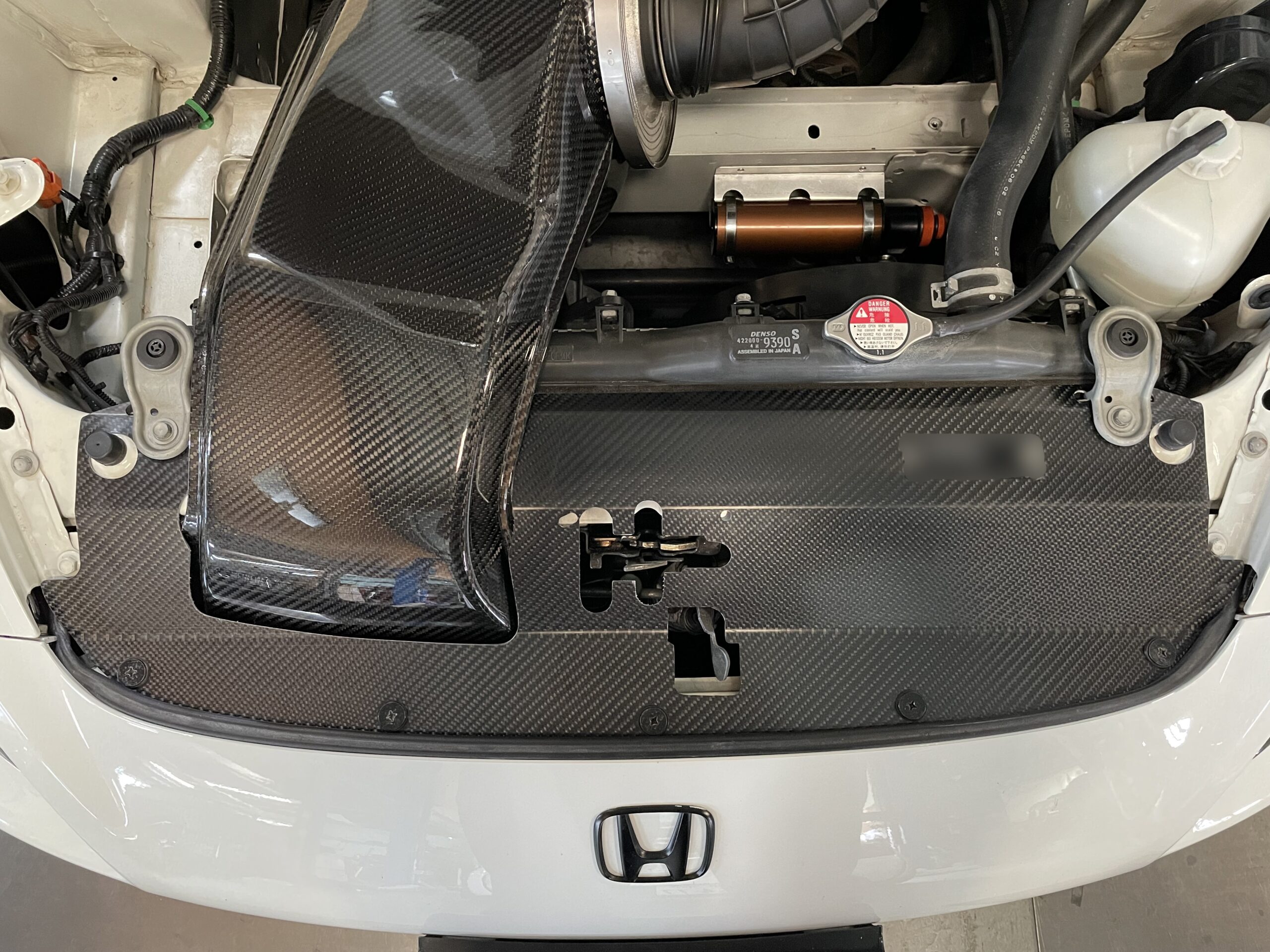 カーボンラジエータープレート・無限エアクリーナー用 | ホンダS2000の