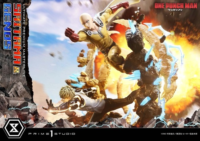 約30万円の躍動感…！「ワンパンマン」サイタマ＆ジェノス、胸熱な師弟