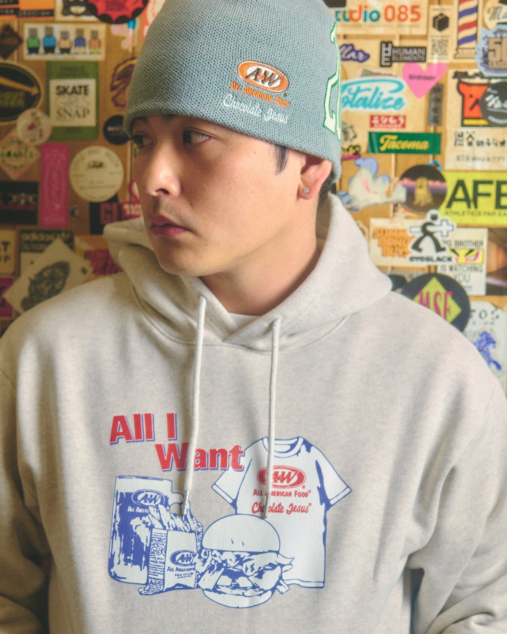 A&W × Chocolate Jesus) AWCJ WANT Hoodie