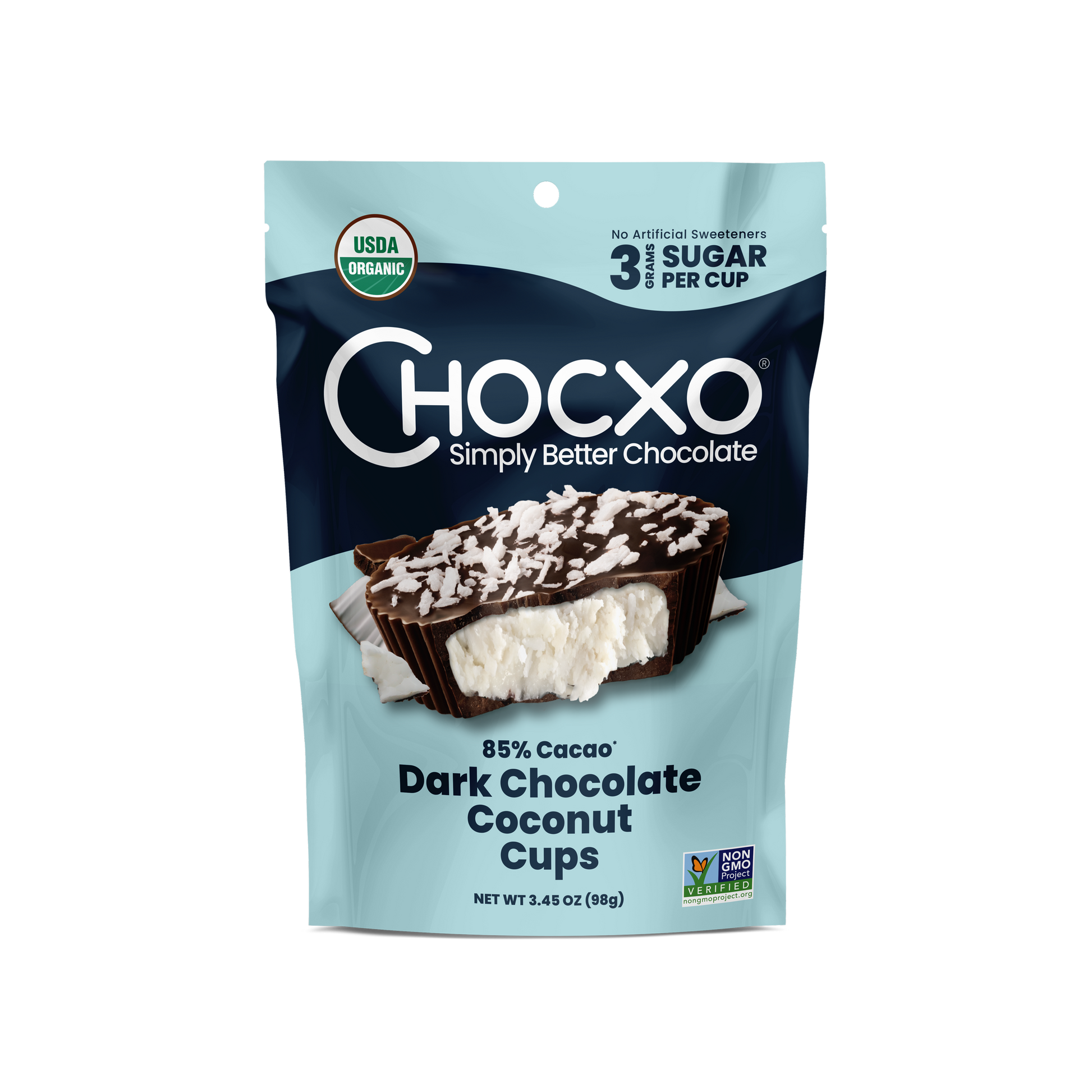 Dark Chocolate Coconut Cups – Chocxo