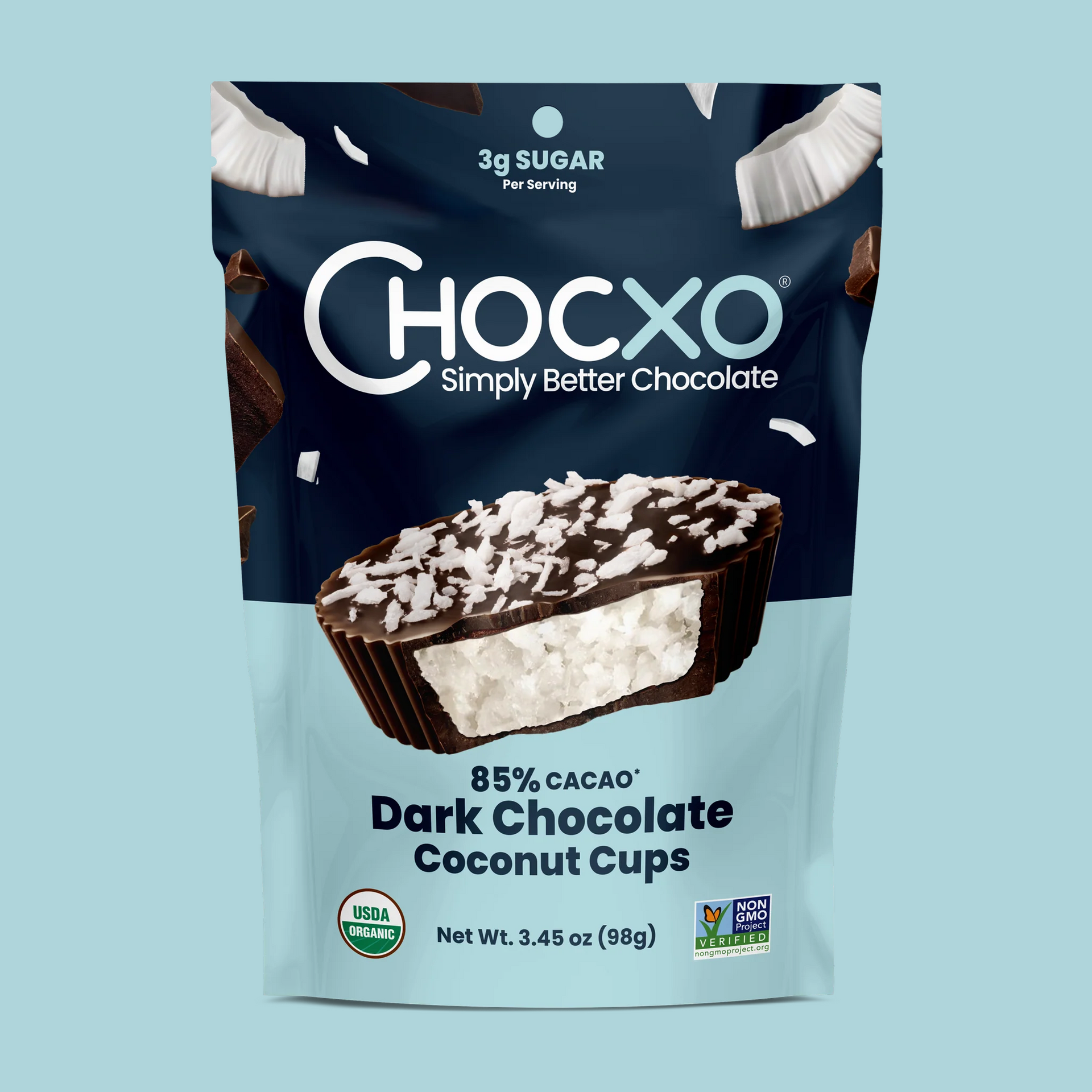 Chocxo Launches New Dark Chocolate Coconut Cups at Expo West 2023
