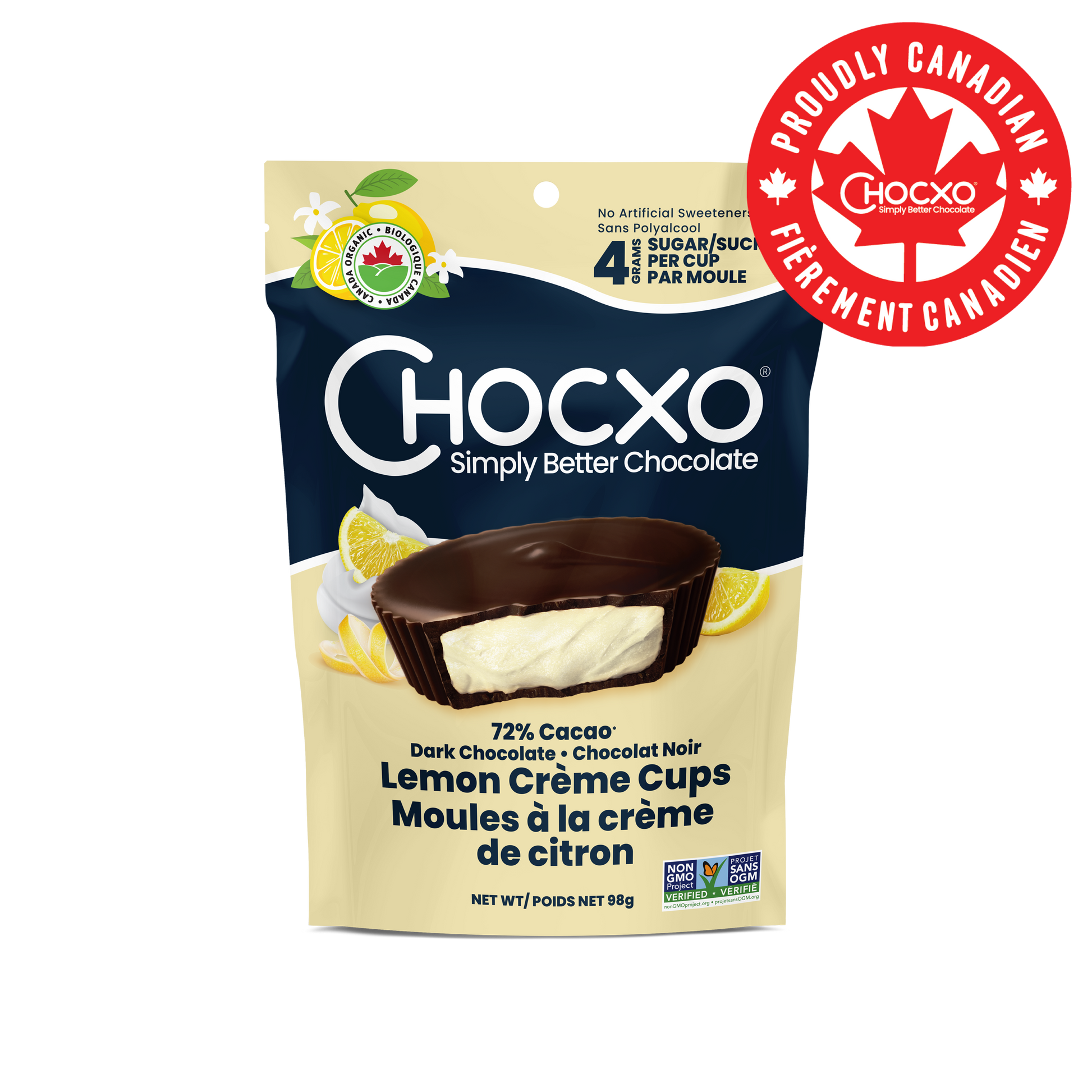 Dark Chocolate Lemon Crème Cups – Chocxo.ca