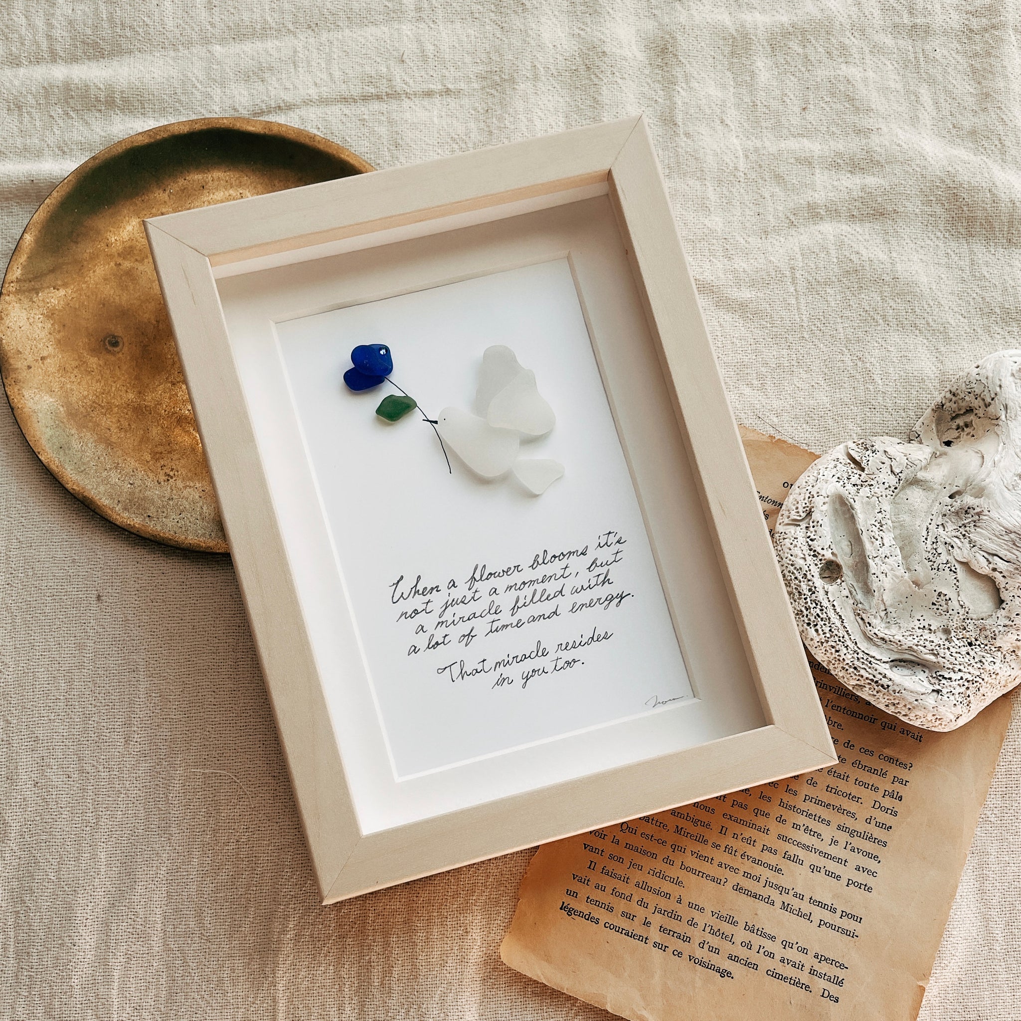 幸せの青い花【シーグラスアート】｜umihana（ウミハナ） – CHOOSEBASE