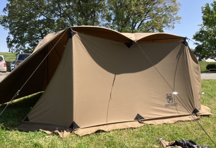 対策あり！】ロックシールドTCブラウン用前幕を隙間なく使いたい！雨や