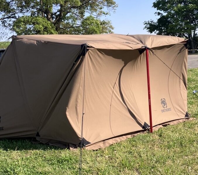 対策あり！】ロックシールドTCブラウン用前幕を隙間なく使いたい！雨や