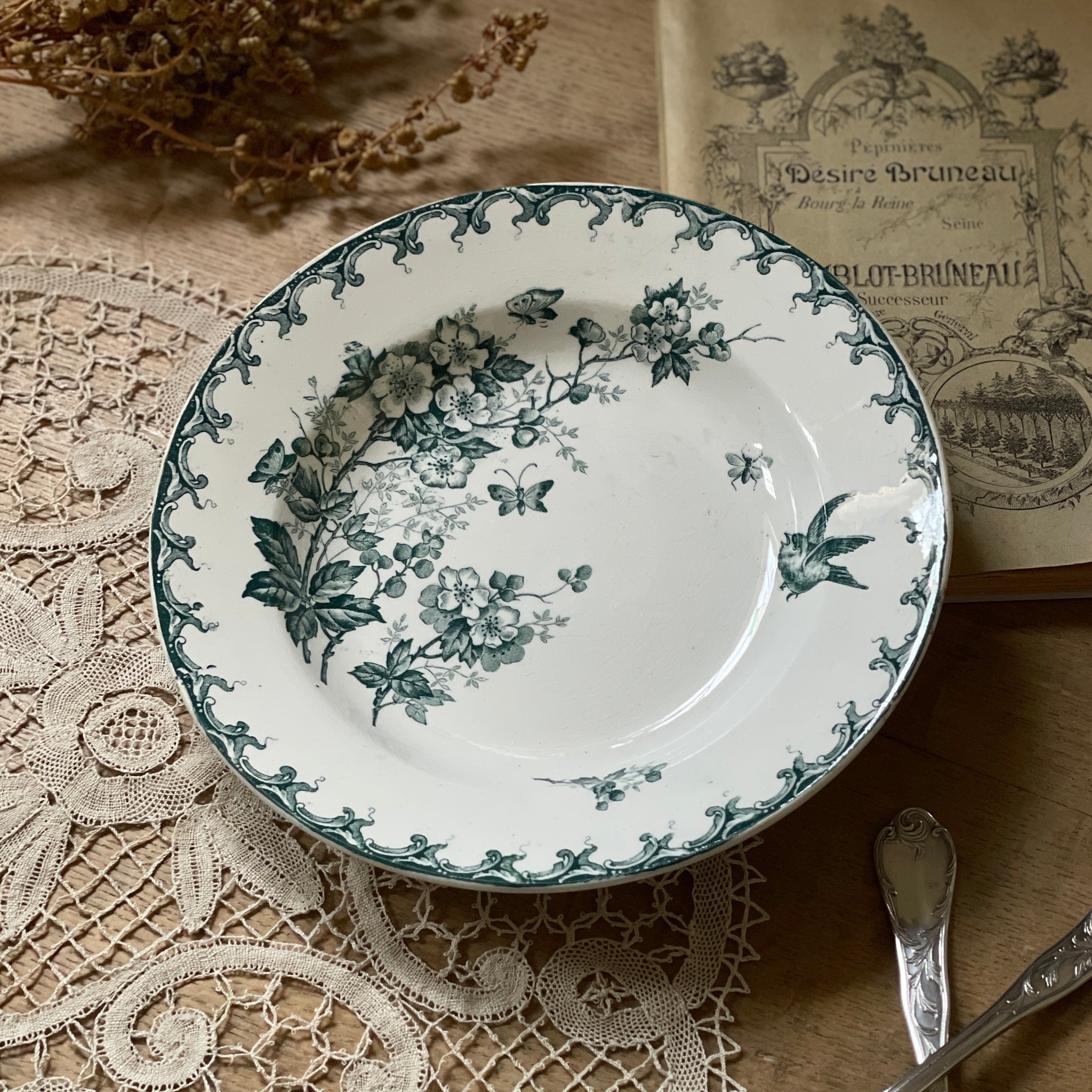 サンタマン窯『オーベピーヌ』スープ皿（直径23cm） フランス