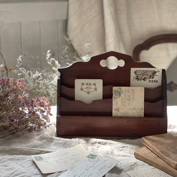 木製レターラック ポストカードホルダー オリジナルペイント フランス