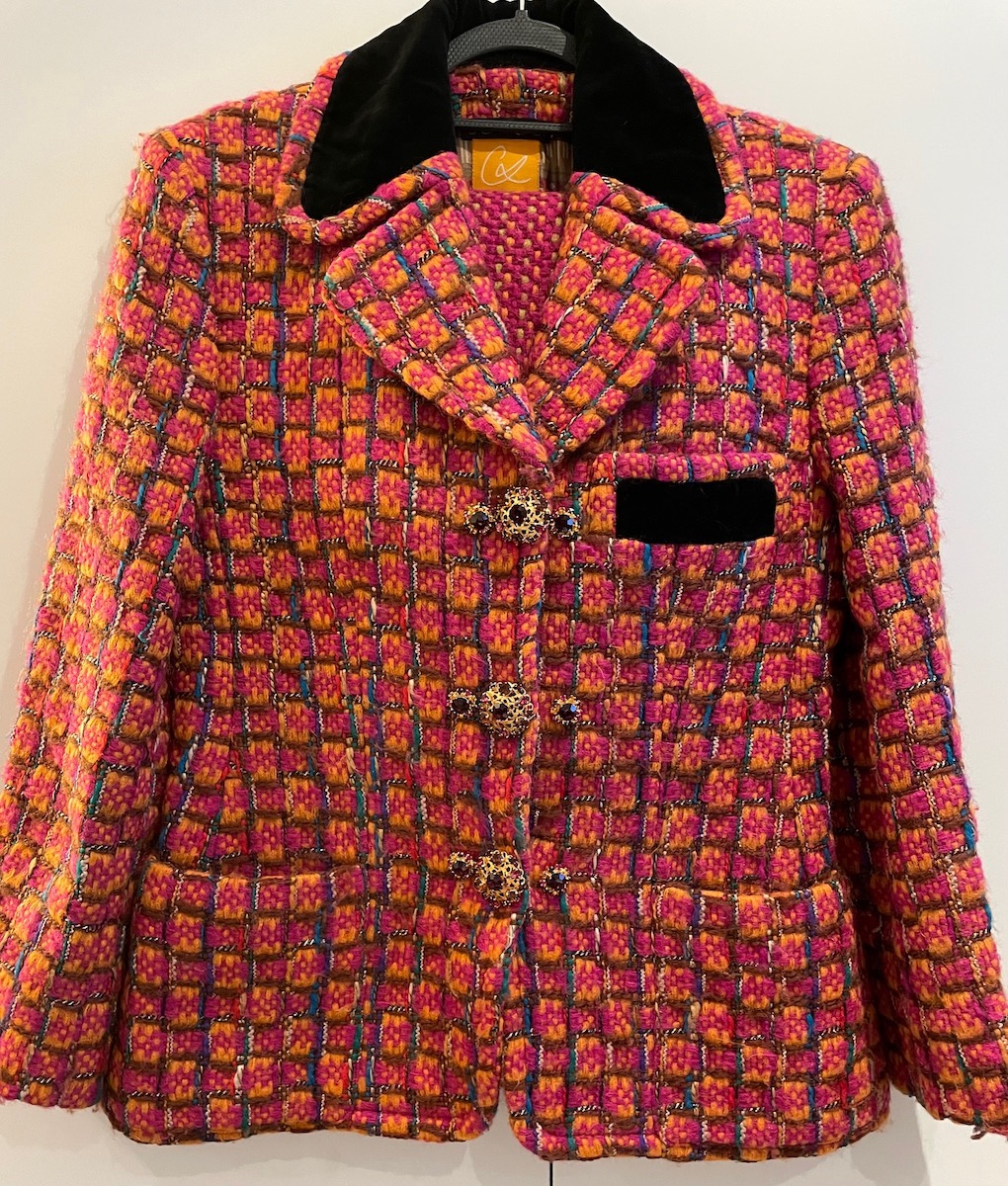 CHRISTIAN LACROIX Vintage Tweed Suit Jewel Buttons Multi C.1990s