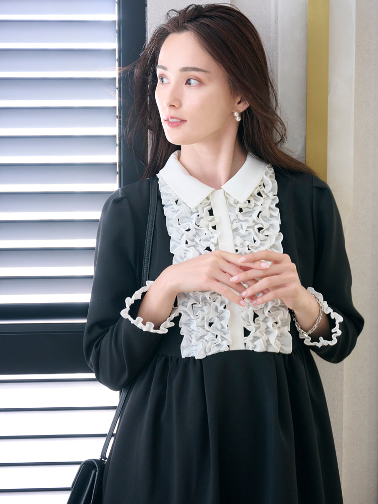 バイカラーフリルワンピース |【公式】Chestyオンラインショップ