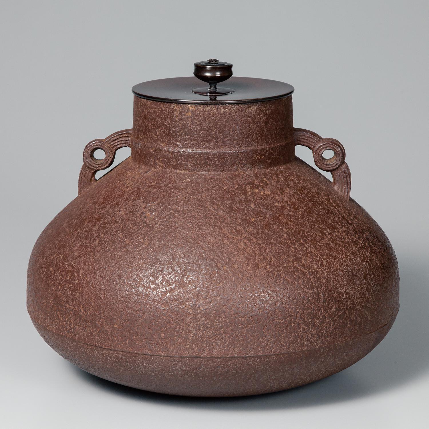 根来茂昌造 甑口撫肩釜 共箱 ｜茶の美