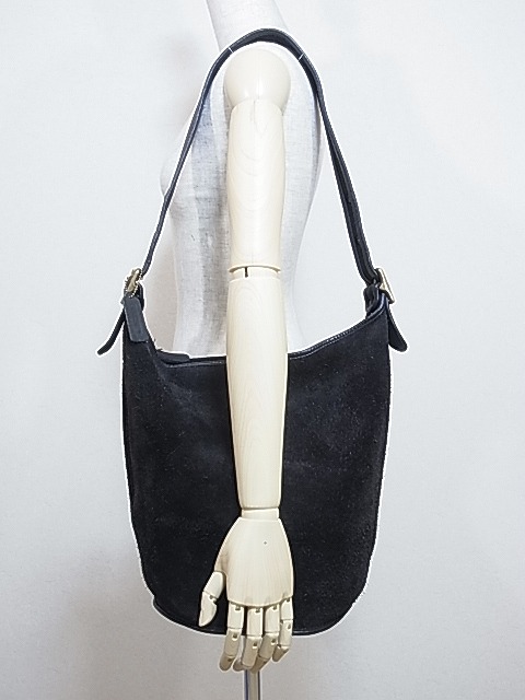 OLD COACH オールド コーチ ブラック スエード ショルダー バッグ