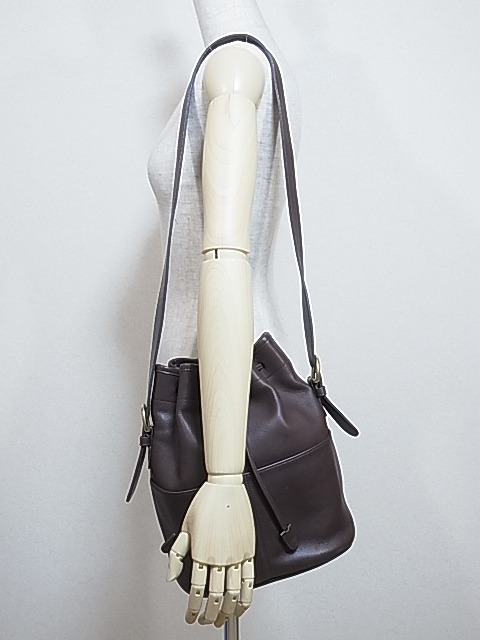 OLD COACH オールド コーチ 巾着型 レザーショルダー バック - Chago