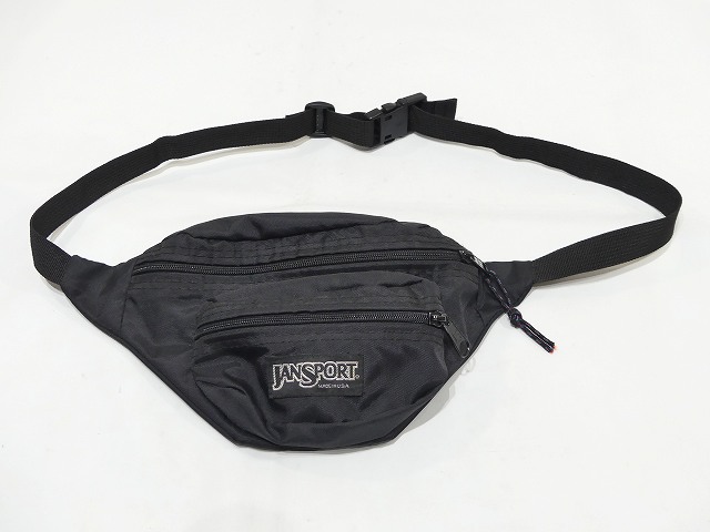 USA製 90s JANSPORT ミニ ウエスト バッグ ブラック - Chago Chago