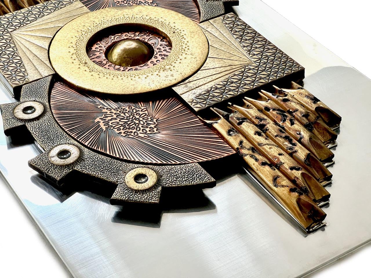 2個セットウォールアート 金属モダンアート Stephen Chun 2個セット