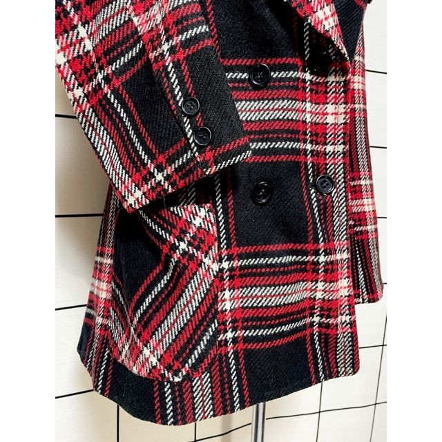 レトロコート 古着 ジャケット タータンチェック 70's ガーリー