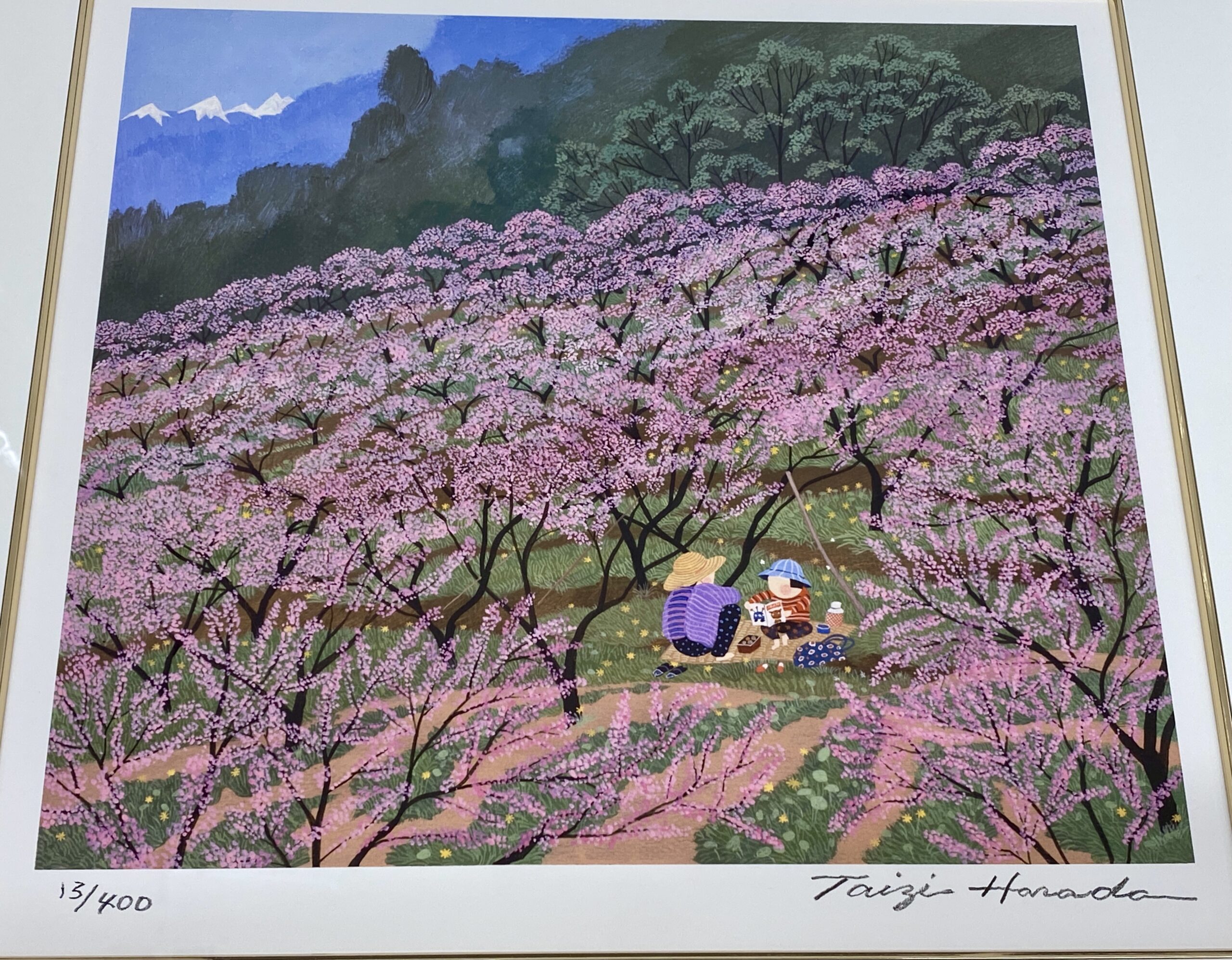 画家・原田泰治さんの絵『秋一色』を飾りました♪【ちはるハート