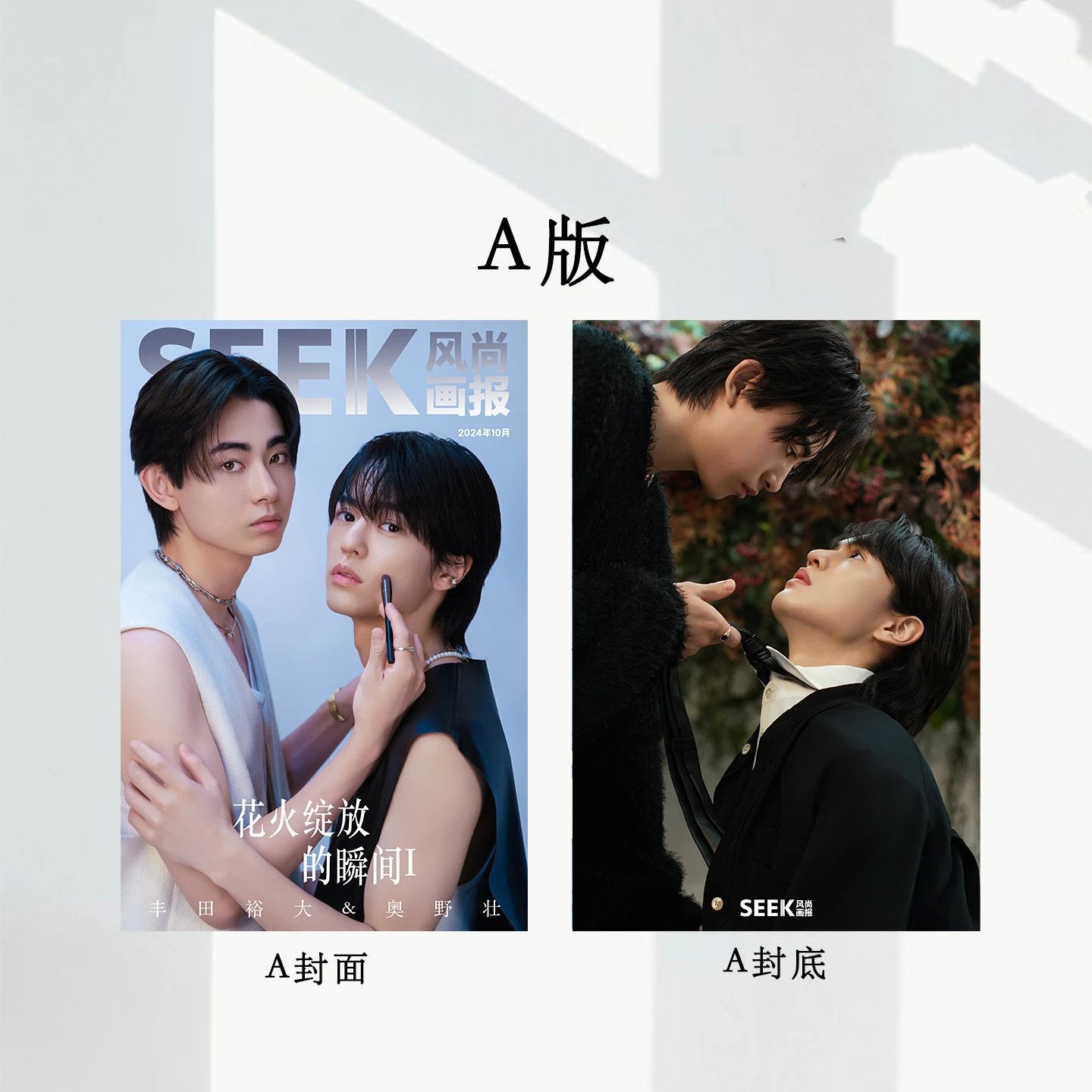 SEEK风尚画报/風尚画報 2024年10月号 奥野壮/豊田裕大 A版表紙 中国